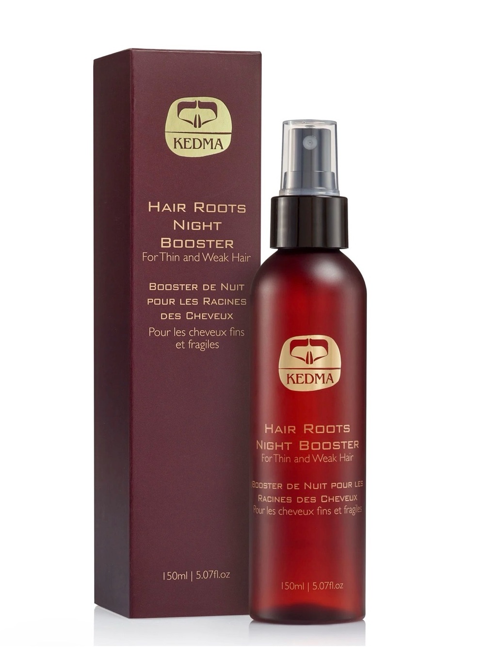 Kedma Hair Roots Night Booster - Deep Burgundy Bottle
